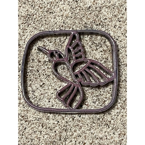 Bay Pottery Ceramic Hummingbird Humming Bird Trivet Purple Wall Art - Picture 4 of 6